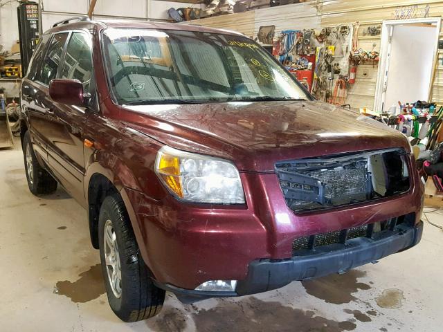 5FNYF18328B034816 - 2008 HONDA PILOT SE MAROON photo 1