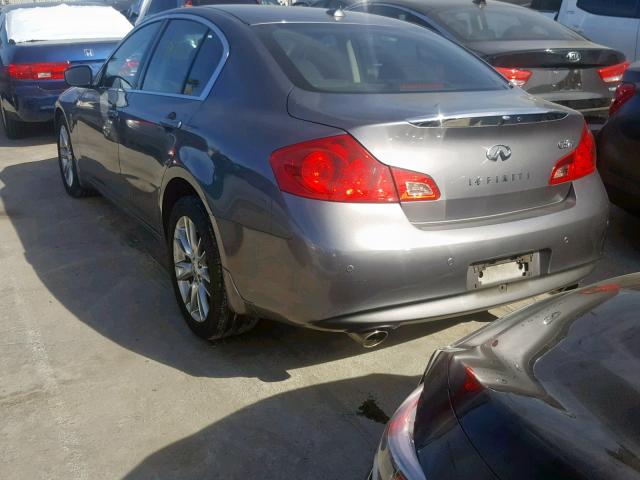 JN1CV6AR9AM458342 - 2010 INFINITI G37 SILVER photo 3