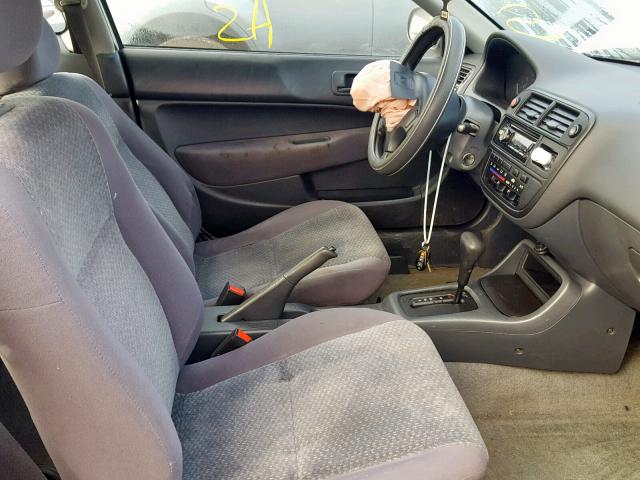 2HGEJ6445WH115718 - 1998 HONDA CIVIC DX SILVER photo 5