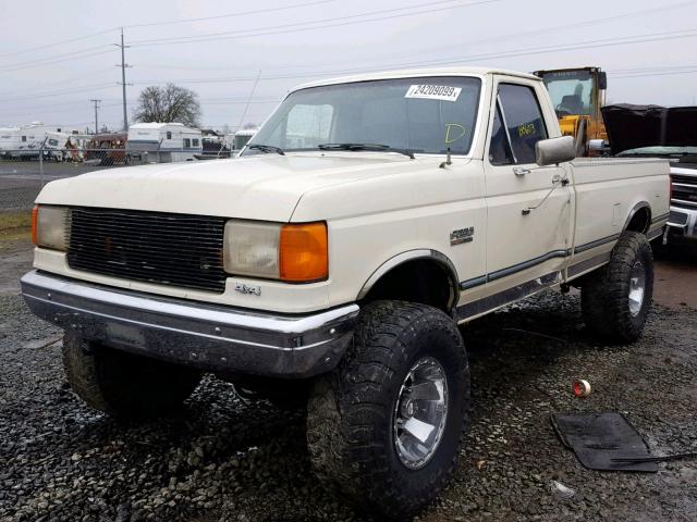 1FTEF26Y1HPB08241 - 1987 FORD F250 WHITE photo 2