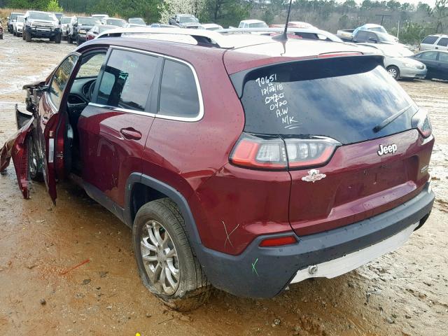 1C4PJLCB8KD290428 - 2019 JEEP CHEROKEE L BURGUNDY photo 3