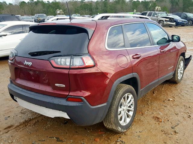 1C4PJLCB8KD290428 - 2019 JEEP CHEROKEE L BURGUNDY photo 4