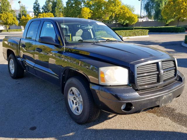 1D7HE48N96S646636 - 2006 DODGE DAKOTA QUA BLACK photo 1