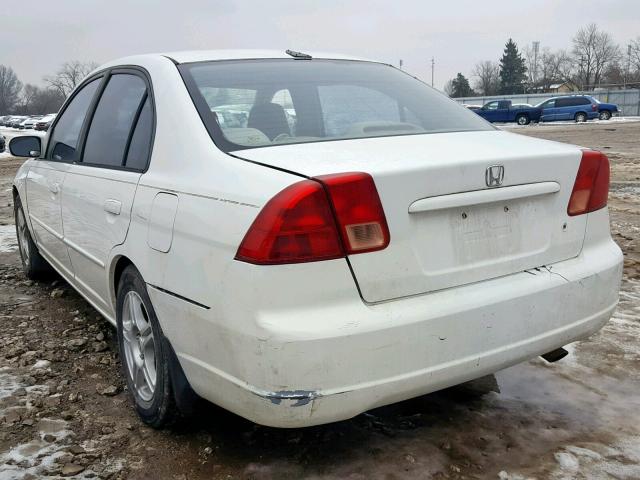 1HGES26722L013402 - 2002 HONDA CIVIC EX WHITE photo 3