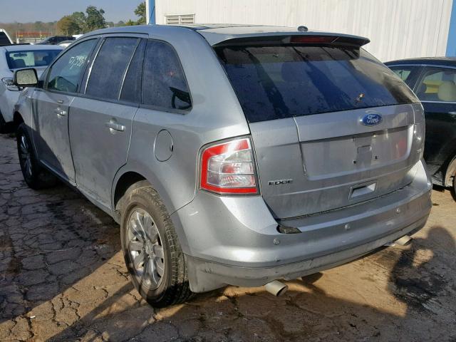 2FMDK38C87BB66010 - 2007 FORD EDGE SEL GRAY photo 3