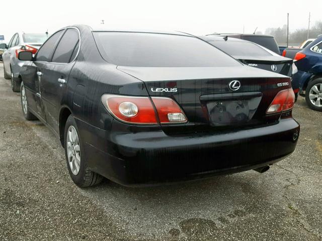 JTHBA30G040009337 - 2004 LEXUS ES 330 BLACK photo 3