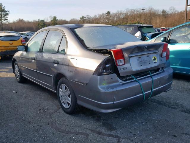 2HGES16335H577374 - 2005 HONDA CIVIC DX V GRAY photo 3