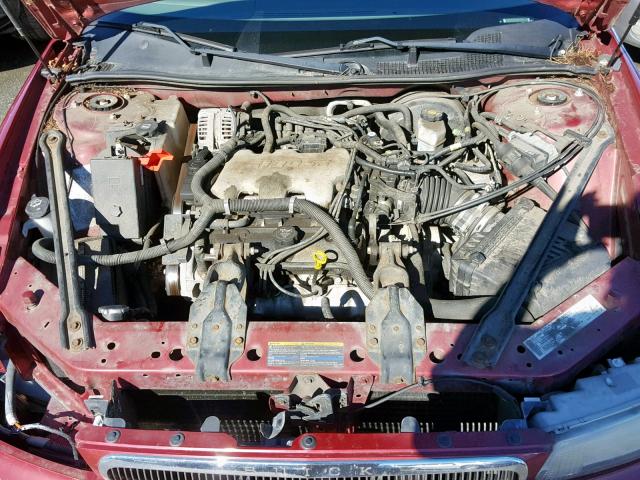 2G4WS52J941225028 - 2004 BUICK CENTURY CU MAROON photo 7