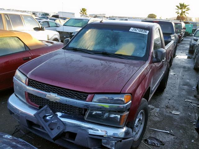 1GCCS14E588104158 - 2008 CHEVROLET COLORADO BURGUNDY photo 2