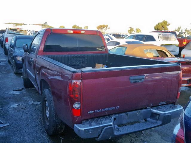 1GCCS14E588104158 - 2008 CHEVROLET COLORADO BURGUNDY photo 3