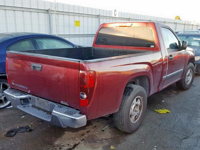 1GCCS14E588104158 - 2008 CHEVROLET COLORADO BURGUNDY photo 4