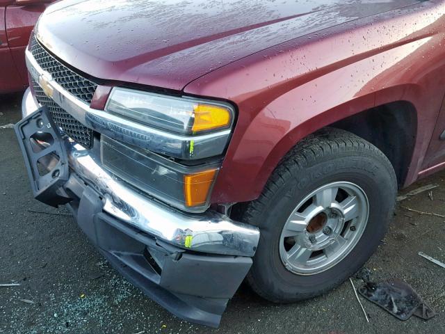 1GCCS14E588104158 - 2008 CHEVROLET COLORADO BURGUNDY photo 9