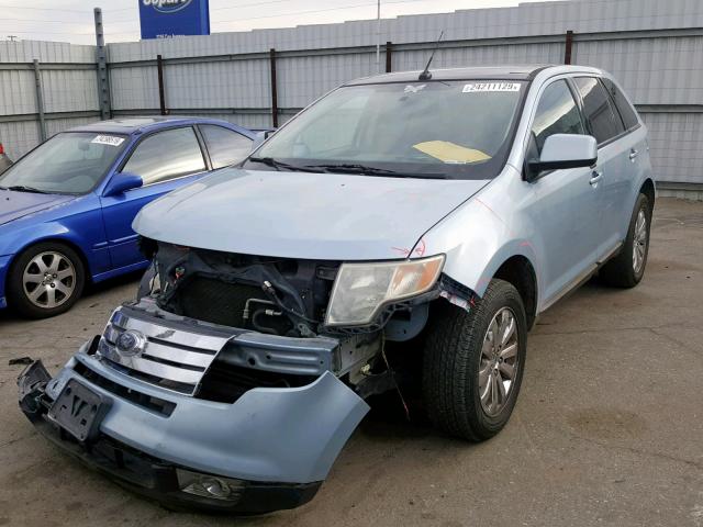 2FMDK38C18BB36526 - 2008 FORD EDGE SEL BLUE photo 2