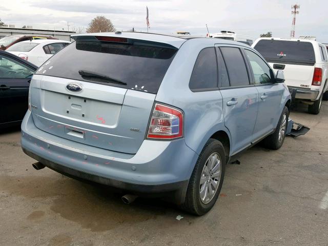 2FMDK38C18BB36526 - 2008 FORD EDGE SEL BLUE photo 4