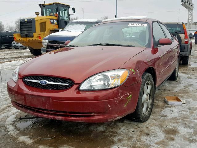 1FAFP55U02G146980 - 2002 FORD TAURUS SES RED photo 2