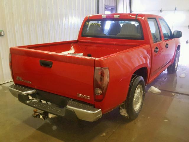 1GTCS138168303314 - 2006 GMC CANYON RED photo 4