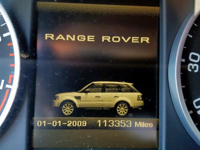 SALSK2D44AA253354 - 2010 LAND ROVER RANGE ROVE BLACK photo 8