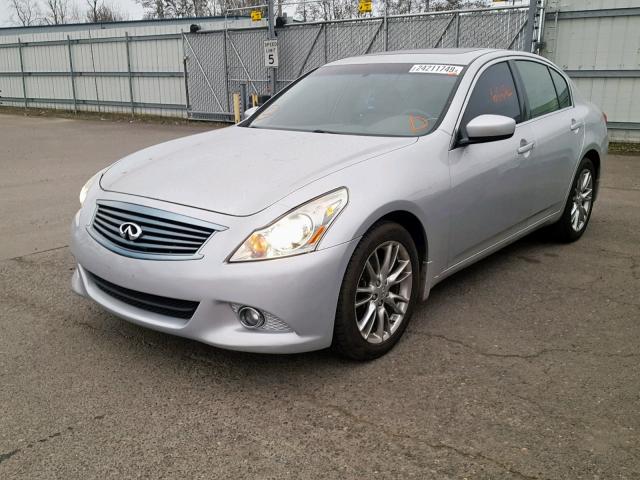 JN1CV6AR6BM352528 - 2011 INFINITI G37 X SILVER photo 2