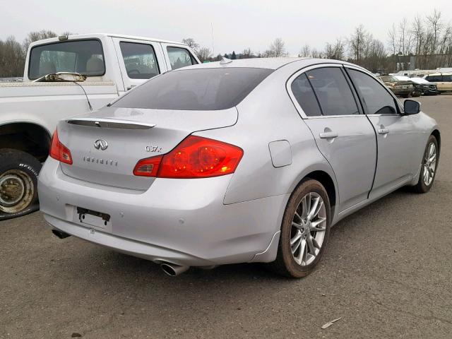 JN1CV6AR6BM352528 - 2011 INFINITI G37 X SILVER photo 4