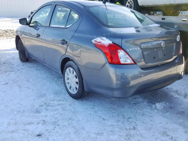 3N1CN7AP7GL905970 - 2016 NISSAN VERSA S GRAY photo 3