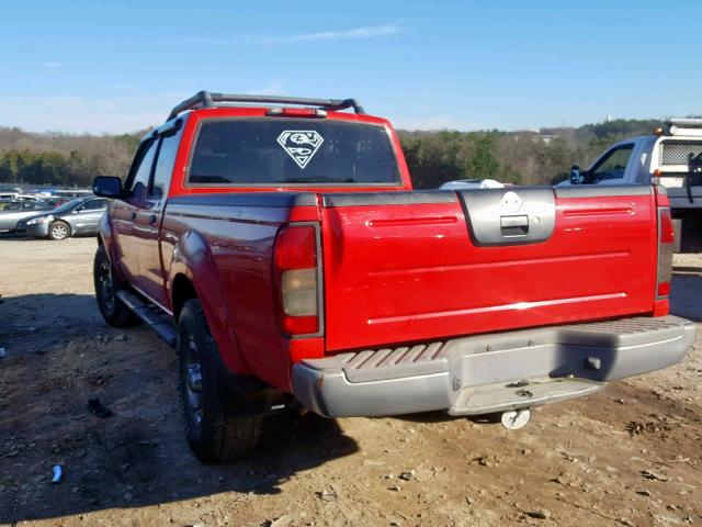 1N6ED29X74C420295 - 2004 NISSAN FRONTIER C RED photo 3