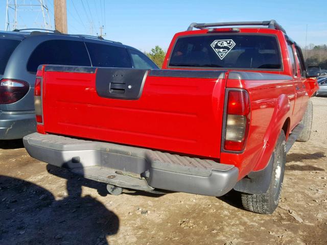 1N6ED29X74C420295 - 2004 NISSAN FRONTIER C RED photo 4