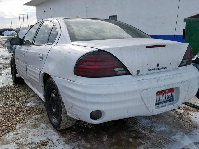1G2NF52T7YC501572 - 2000 PONTIAC GRAND AM S WHITE photo 3