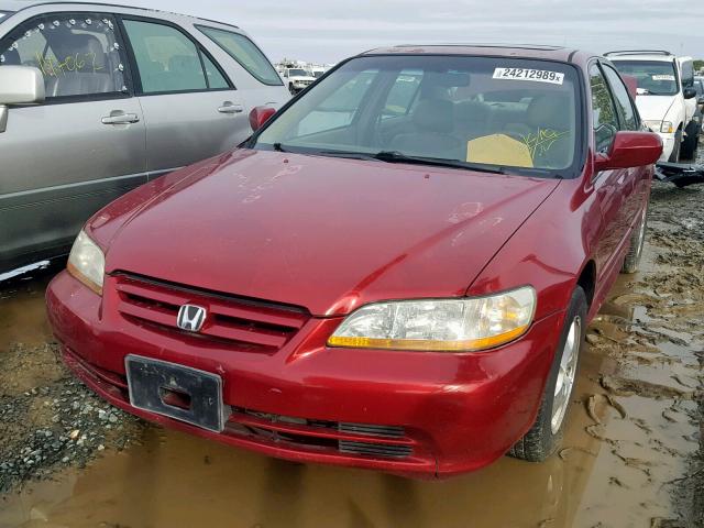 1HGCG16572A045520 - 2002 HONDA ACCORD EX RED photo 2