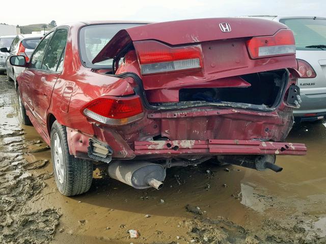 1HGCG16572A045520 - 2002 HONDA ACCORD EX RED photo 3