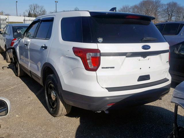 1FM5K8ARXJGB58653 - 2018 FORD EXPLORER P WHITE photo 3