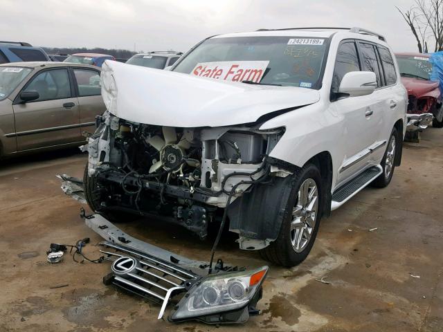 JTJHY7AX3D4113288 - 2013 LEXUS LX 570 WHITE photo 2