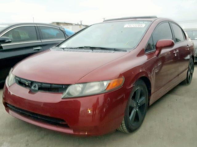 2HGFA16908H515799 - 2008 HONDA CIVIC EXL BURGUNDY photo 2