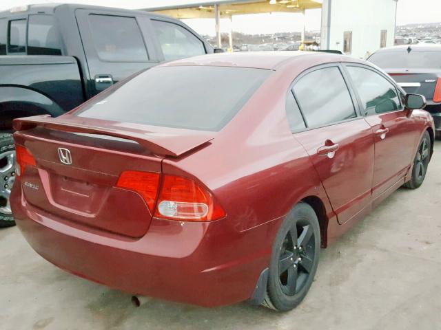 2HGFA16908H515799 - 2008 HONDA CIVIC EXL BURGUNDY photo 4