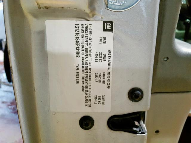 1G1ZT61846F131842 - 2006 CHEVROLET MALIBU MAX SILVER photo 10