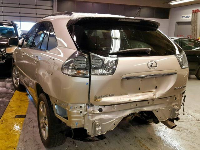 JTJHW31U772034985 - 2007 LEXUS RX 400H TAN photo 3