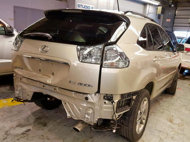 JTJHW31U772034985 - 2007 LEXUS RX 400H TAN photo 4