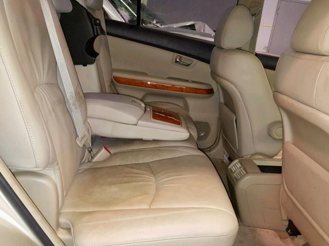 JTJHW31U772034985 - 2007 LEXUS RX 400H TAN photo 6