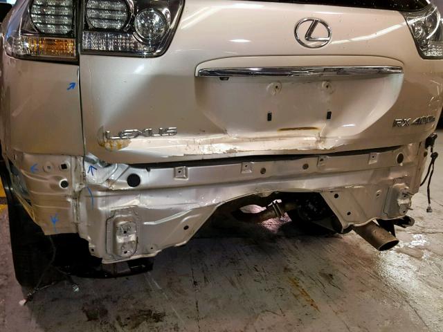 JTJHW31U772034985 - 2007 LEXUS RX 400H TAN photo 9