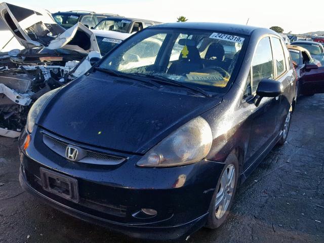 JHMGD37698S065698 - 2008 HONDA FIT SPORT BLACK photo 2