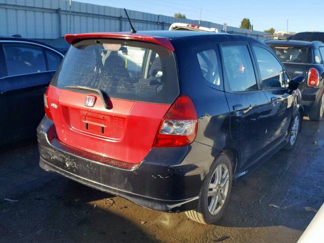 JHMGD37698S065698 - 2008 HONDA FIT SPORT BLACK photo 4