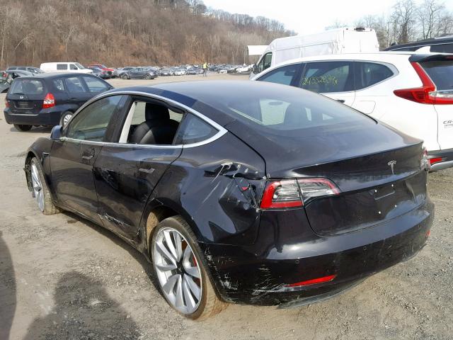 5YJ3E1EB1JF069698 - 2018 TESLA MODEL 3 BLACK photo 3