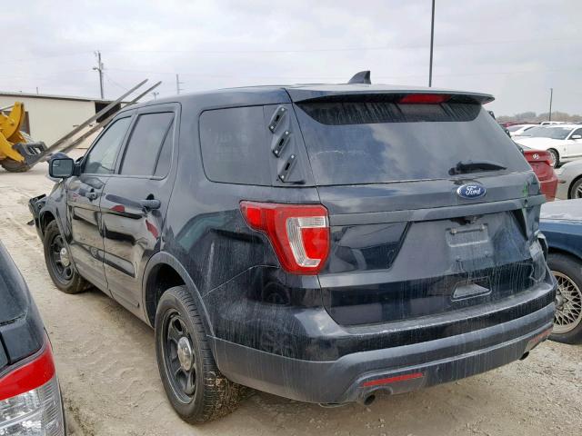 1FM5K8AR6HGB22954 - 2017 FORD EXPLORER P BLACK photo 3