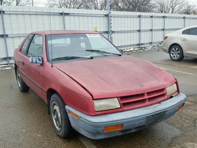 1B3XP24D3NN114931 - 1992 DODGE SHADOW AME BURGUNDY photo 1