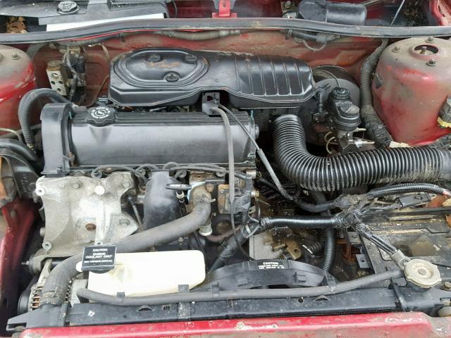 1B3XP24D3NN114931 - 1992 DODGE SHADOW AME BURGUNDY photo 7