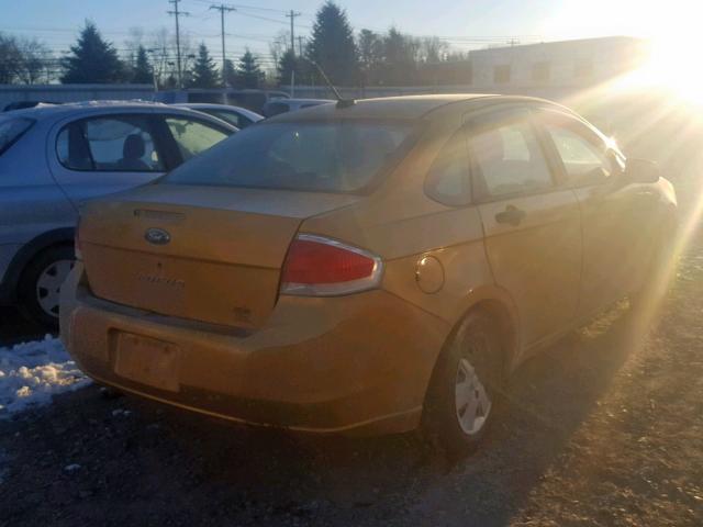 1FAHP34N49W123645 - 2009 FORD FOCUS S GOLD photo 4