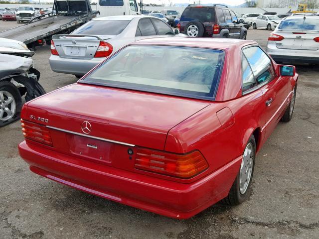 WDBFA76E5SF121088 - 1995 MERCEDES-BENZ SL 600 RED photo 4