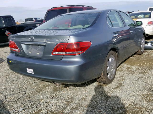 JTHBA30G455094185 - 2005 LEXUS ES 330 BLUE photo 4