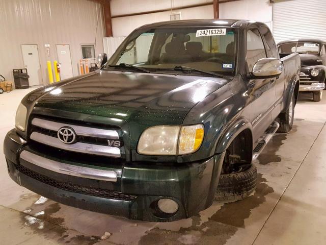 5TBRT34194S447621 - 2004 TOYOTA TUNDRA ACC GREEN photo 2