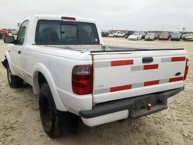 1FTYR10U72PA89304 - 2002 FORD RANGER WHITE photo 3