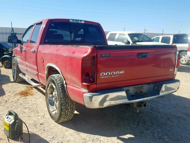 3D7KA28C64G274665 - 2004 DODGE RAM 2500 S RED photo 3